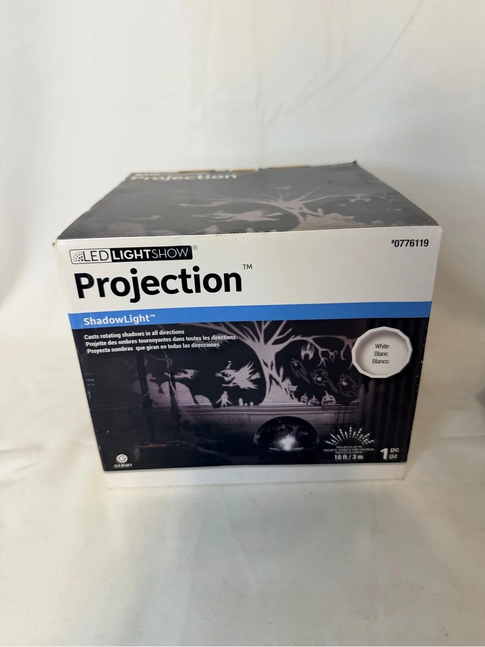 Gemmy Halloween Light Plastic Dome Scene Light Spooky Show-Does Not Rotate
